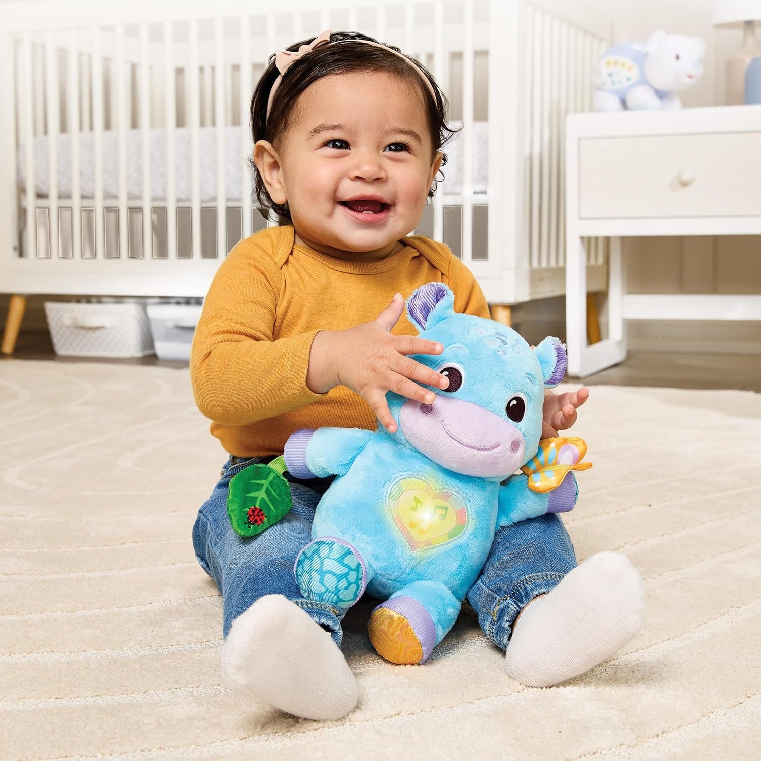 Vtech Baby Flauschiges Flusspferd – Sensorisches Kuschelspielzeug Zur Förderung Der Wahrnehmung – Für Babys Von 3-36 Monaten