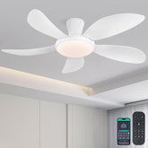 122Cm Flachbau-Deckenventilatoren Mit Licht Und Fernbedienung/App, Ventilator Mit Leisem Reversiblen Dc-Motor, Dimmbare & 6 Geschwindigkeiten, Moderne Deckenlüfter Für Schlafzimmer, Küche