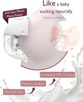 Momcozy Milchpumpe Elektrisch Tragbar Freihändig M5, Tragbare Doppelmilchpumpe Für Den Babymund, Doppelt Abgedichteter Flansch Mit 3 Modi Und 9 Stufen, Milchpumpe Elektrisch, 24 Mm (1, Violett)