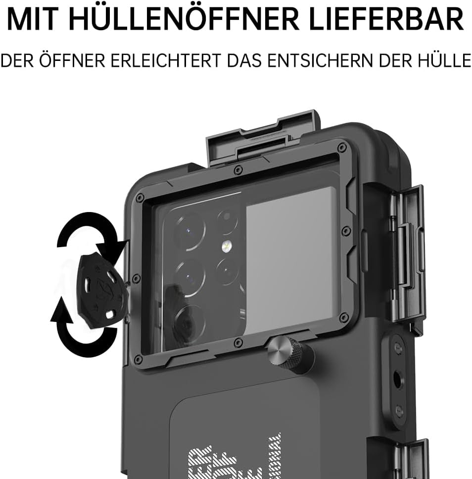 Unterwasser-Tauchgehäuse Für Iphone, Samsung Galaxy, Huawei Xiaomi Redmi Smartphones, Professioneller Schutz [15M/50Ft], Wasserdichte Hülle Für Schnorcheln, Surfen, Fotos & Videos (Schwarz)
