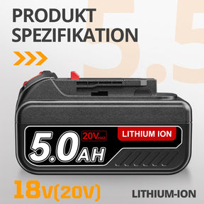 18V 5.0Ah Li-Ion Akku Ersatzakku Für Dewalt Akku 18V Max DCB200 DCB201 DCB184 DCB182 DCB181 DCB180 Mit Led-Anzeige Für Elektrowerkzeuge