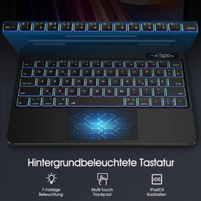 Vobafe Tastatur Hülle Für Ipad Air 11 Zoll M3 2025 M2 2024/Air 5. 4. Generation, Magic Keyboard Ipad Pro 11 M4 2024 5/4/3/2/1, 7-Beleuchtete Magnetische Freischwebende, Multi-Touch Trackpad, Schwarz