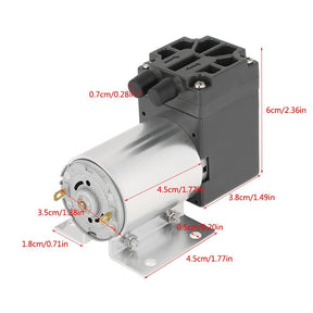 Mini Vakuumpumpe 12V - 5L/Min DC Unterdruckpumpe Mit Halter, Geräuscharme Vakuum Pumpe, Ideal Für Medizinische Anwendungen Und Gasanalysen